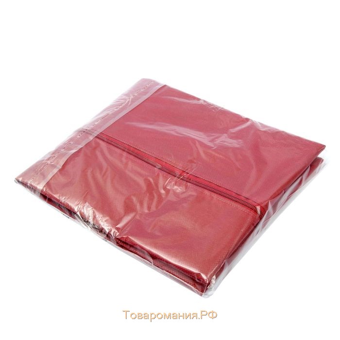Чехол для одежды с окном 60×100 см, спанбонд, цвет бордо