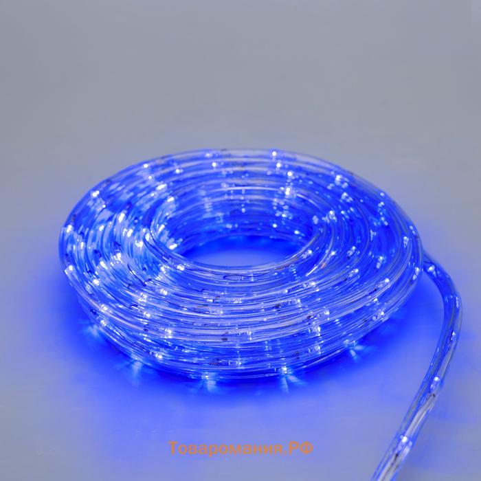Световой шнур Lighting 10 мм, IP65, 10 м, 24 LED/м, 220 В, 8 режимов, свечение синее