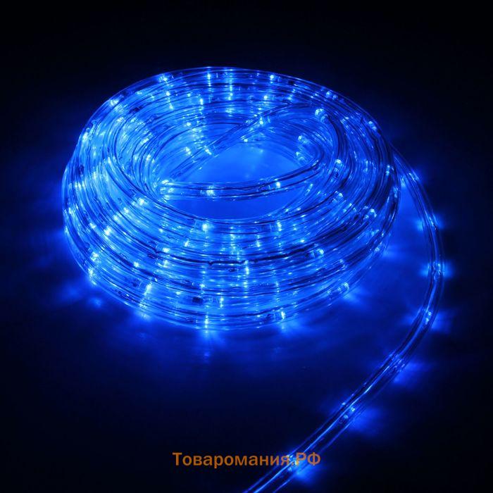 Световой шнур Lighting 10 мм, IP65, 10 м, 24 LED/м, 220 В, 8 режимов, свечение синее
