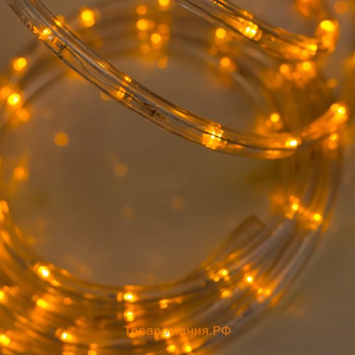 Световой шнур Lighting 10 мм, IP65, 10 м, 24 LED/м, 220 В, 8 режимов, свечение жёлтое