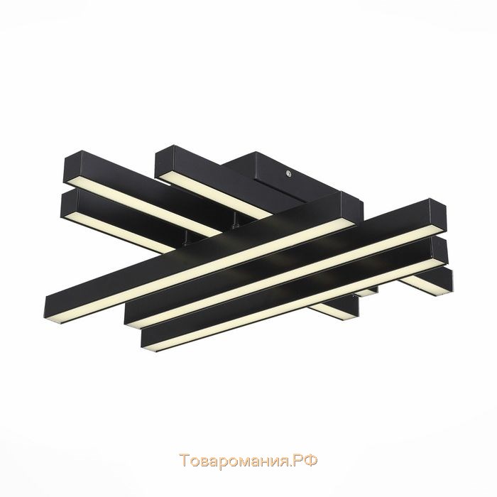 Люстра потолочная St Luce. SL933.402.06. Samento. 1х36 Вт, LED, 3000K/4000K/6000K, 2736 Lm, 60х60х12,5 см, цвет чёрный