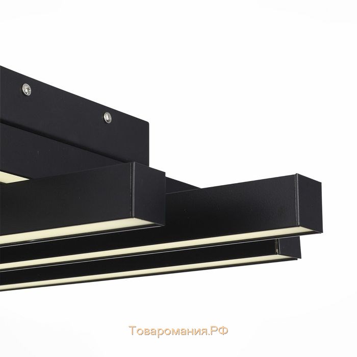 Люстра потолочная St Luce. SL933.402.06. Samento. 1х36 Вт, LED, 3000K/4000K/6000K, 2736 Lm, 60х60х12,5 см, цвет чёрный