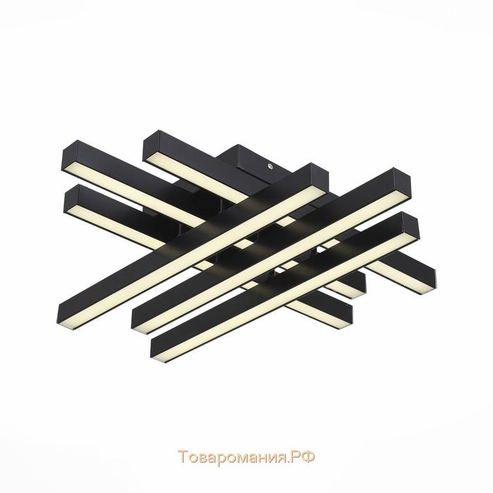 Люстра потолочная St Luce. SL933.402.06. Samento. 1х36 Вт, LED, 3000K/4000K/6000K, 2736 Lm, 60х60х12,5 см, цвет чёрный