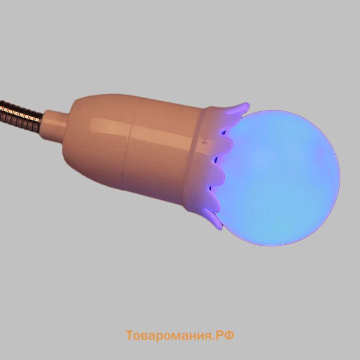 Лампа светодиодная Lighting «Шар», G45, Е27, 1.5 Вт, для белт-лайта, свечение синее