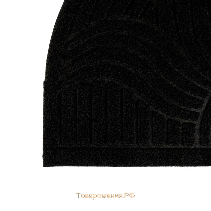 Коврик влаговпитывающий придверный полукруглый без окантовки «Солнце», 40×60 см, цвет МИКС