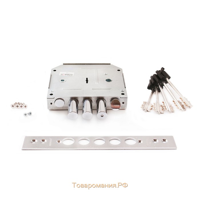 Замок врезной BORDER, 77411, ЗВ 9-6 ПК.З/15, с защелкой и задвижкой, правый