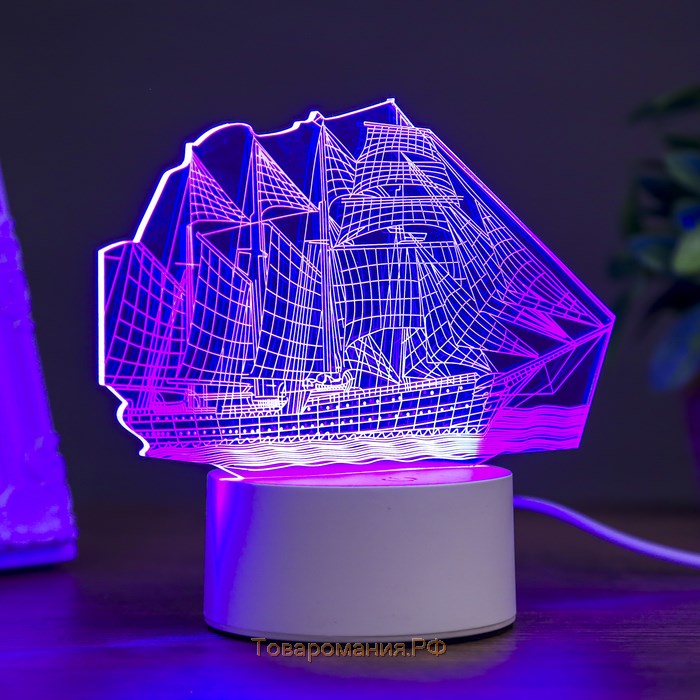 Светильник "Фрегат" LED RGB от сети 9,5х15х16см RISALUX