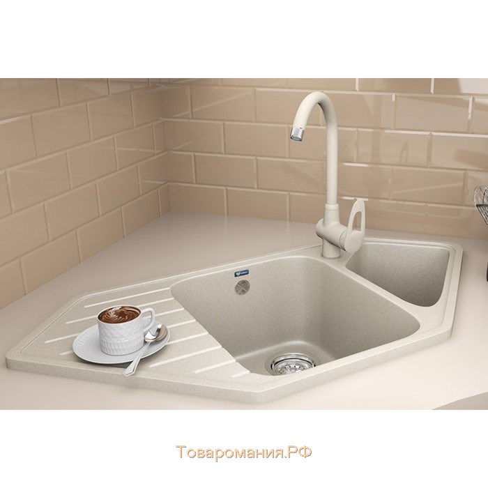 Мойка кухонная Ulgran U409-341, 970х500 мм, цвет ультра-белый