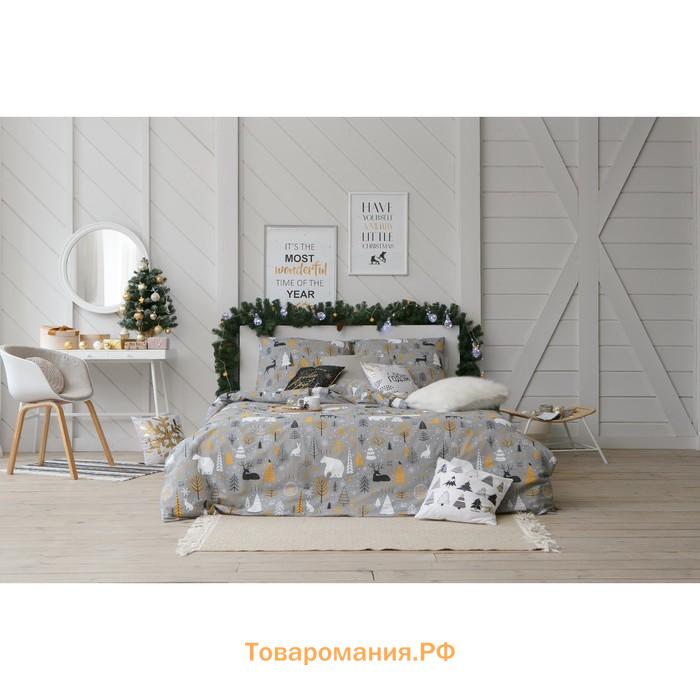 Постельное бельё "" 2 сп Let it snow (вид 2) 175х215 см, 200х220 см, 70х70 см - 2 штуки