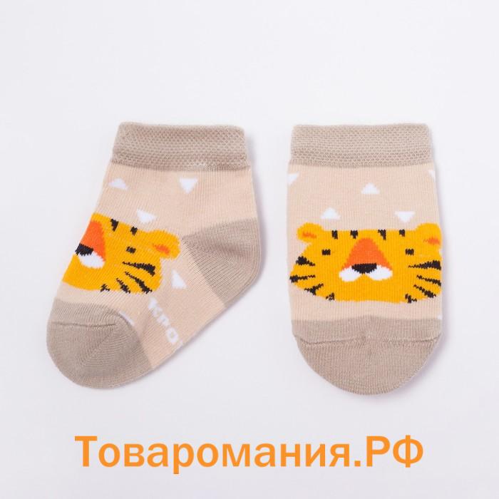 Набор новогодних носоков Крошка Я "Тигрёнок", 2 пары, 6-8 см