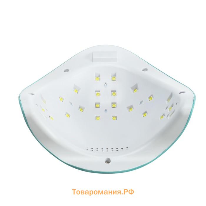 Лампа для гель-лака JessNail SUN 5, UV/LED, 48 Вт, таймер 10/30/60 сек, цвет мятный