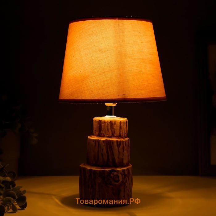 Лампа настольная 16025/1 E14 40Вт коричневый 20х20х33,5 см RISALUX