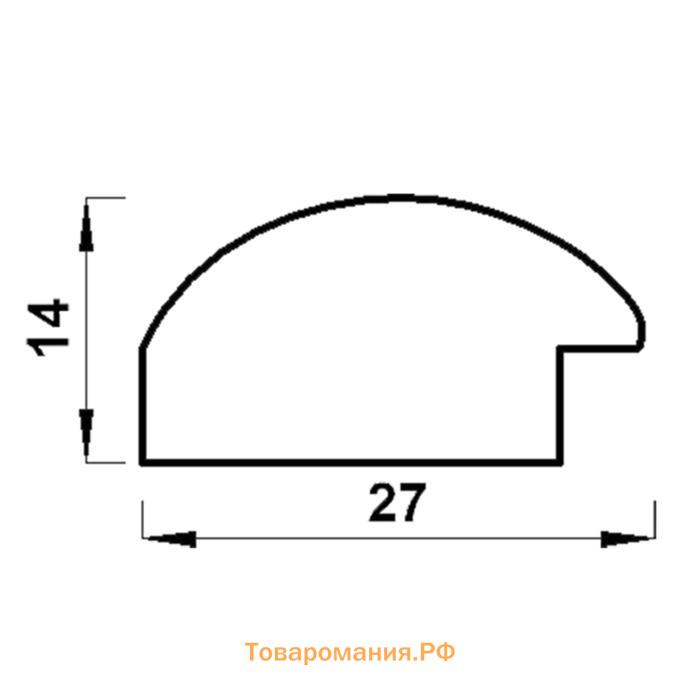 Рама для картин (зеркал) 40 х 50 х 2,7 см, пластиковая, Calligrata 6472, чёрная