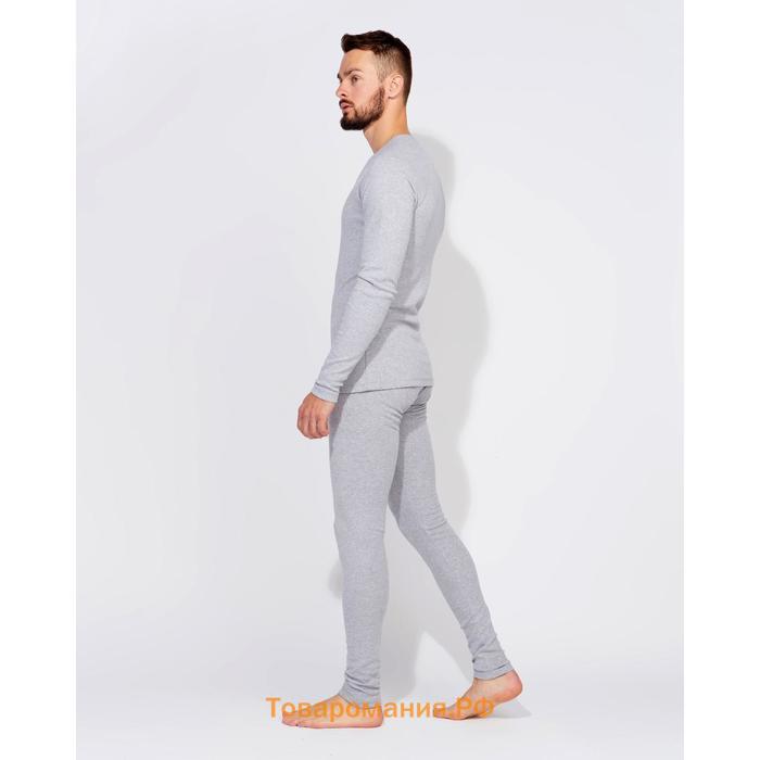 Термобельё мужское (джемпер, брюки) MINAKU, цвет светло-серый меланж, размер 56