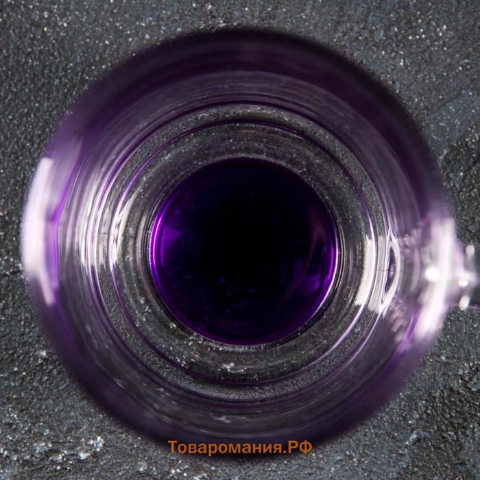 Кружка стеклянная «Джем», 250 мл, цвет фиолетовый