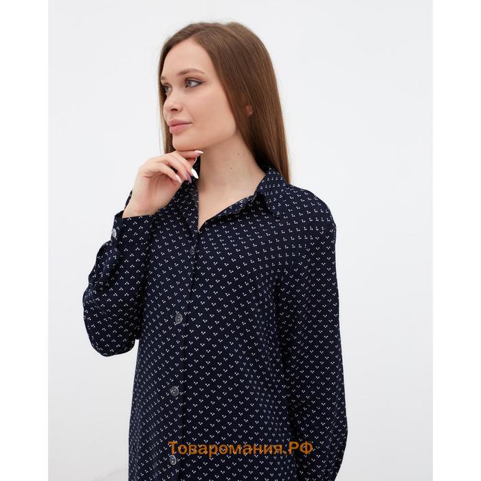 Рубашка (сорочка) женская KAFTAN «Точки», цвет синий, размер 40-42