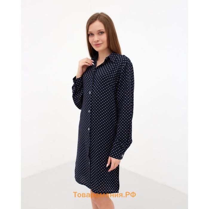Рубашка (сорочка) женская KAFTAN «Точки», цвет синий, размер 40-42