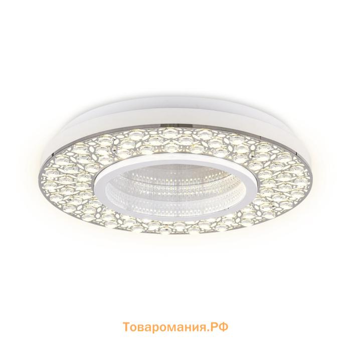 Светильник Ambrella light Ice, 102Вт LED, 7650лм, 3000-6400K, цвет хром, белый с ПДУ