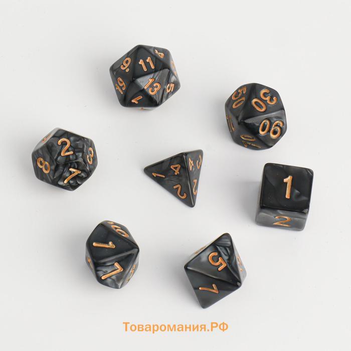 Набор кубиков для D&D (Dungeons and Dragons, ДнД), серия: D&D, "Время игры. Перламутр", 7 шт