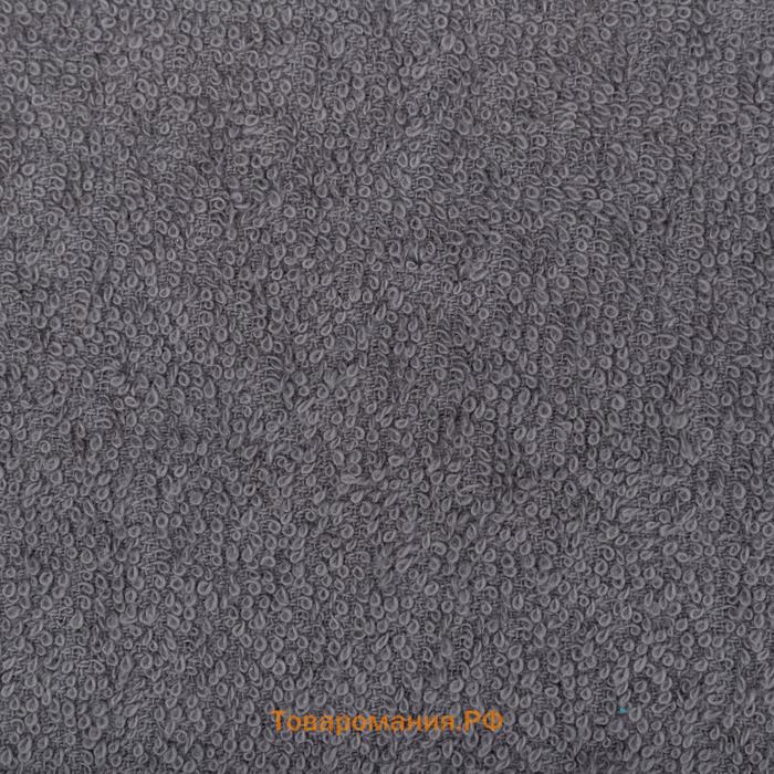 Полотенце махровое Экономь и Я 30х60 см, цв. серый, 100% хлопок, 320 гр/м2