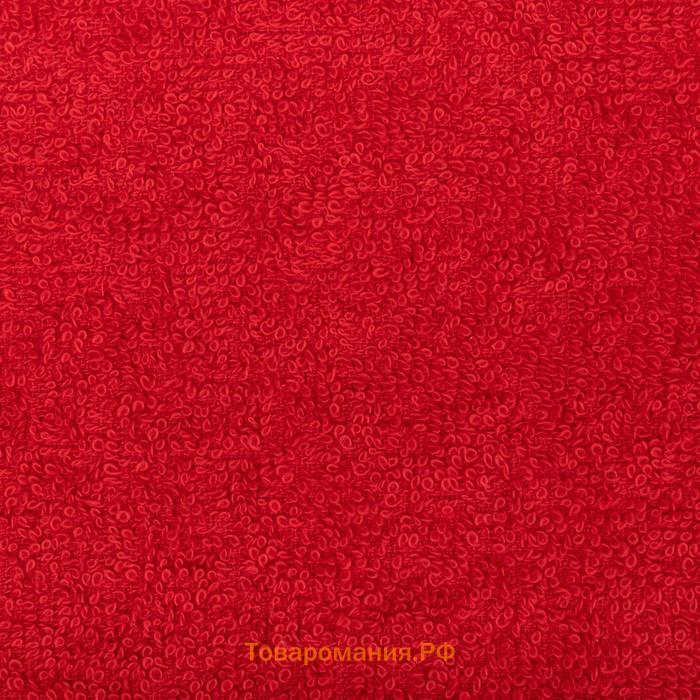 Полотенце махровое Экономь и Я 30х60 см, цв. красный, 100% хлопок, 320 гр/м2