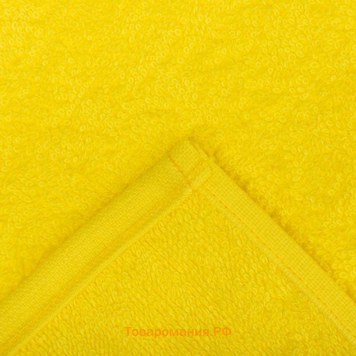 Полотенце махровое Экономь и Я 50х90 см, цв. желтый, 100% хлопок, 320 гр/м2