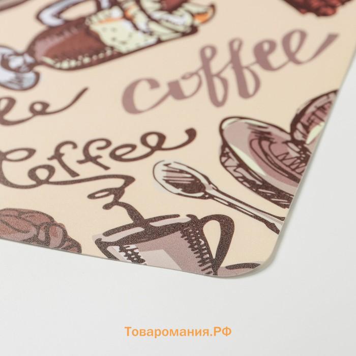 Салфетка сервировочная на стол  Coffee, 43×28 см, бежевая