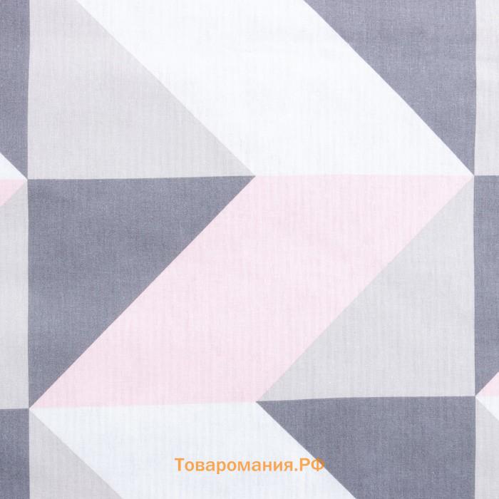 Постельное бельё  Евро Pink illusion 200х217 см, 220х240 см, 70х70 см - 2 шт, бязь 125 г/м2