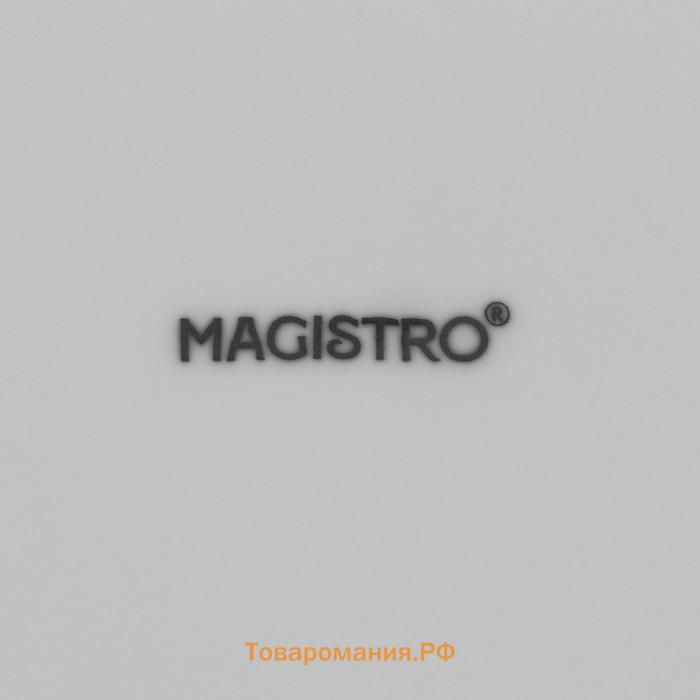 Тарелки Magistro Basic bistro, d=27 см, набор 6 шт, фарфор, белые