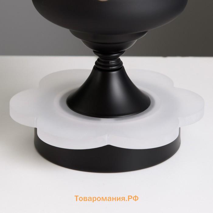 Аромалампа с подсветкой «Круги» GU10 35 Вт+RGB черный 11×11×23 см