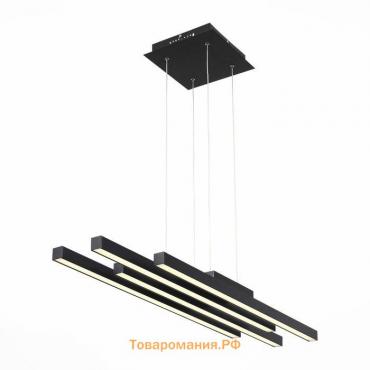 Люстра подвесная St Luce. SL933.403.04. Samento. 1х38 Вт, LED, 3000K/4000K/6000K, 2885 Lm, 100х28 см, цвет чёрный