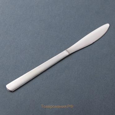 Нож столовый «Нью Гастро», длина 20 см, толщина 2 мм, цвет серебряный