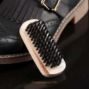 Щётка для одежды и обуви, 8,3×3,5×2,5 см, искусственная щетина
