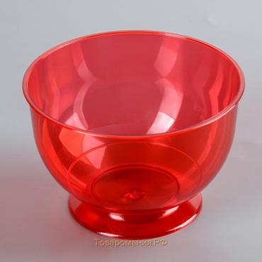 Креманка пластиковая одноразовая «Кристалл», 200 мл, цвет красный