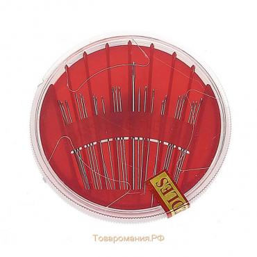 Иглы швейные в пластиковой коробочке, 24 шт, цвет МИКС, цена за 1 набор