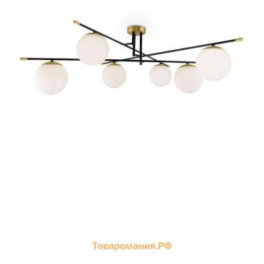 Светильник потолочный Maytoni MOD048CL-06G, 6хE14, 40Вт, 115х115х35 см, цвет золото