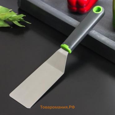 Лопатка кухонная для пиццы Lime, 25×5 см, цвет чёрно-зелёный