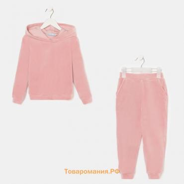 Костюм детский (толстовка, брюки) KAFTAN "Basic line" размер 36 (134-140см), розовый