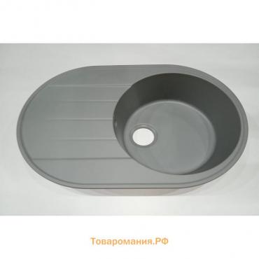 Мойка кухонная кварцевая Ulgran Quartz Nora 750, 750х500мм, цвет 05 бетон