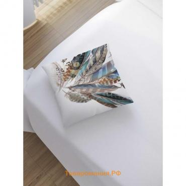 Наволочка декоративная «Декоративные перья», на молнии, размер 45х45 см