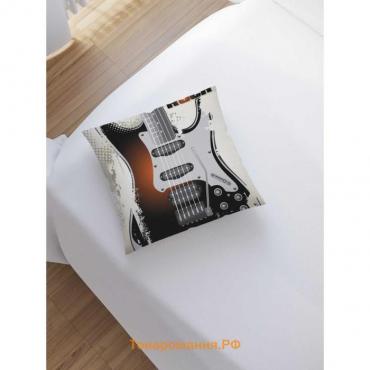Наволочка декоративная «Рок-гитара», на молнии, размер 45х45 см